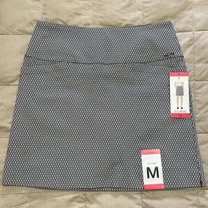 NWT Skort in Black and White Geometric Pattern